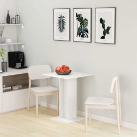 Bistro Table White 23.6"x23.6"x29.5" Engineered Wood