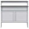 Bar Table with 2 Table Tops White and Gray 51.2"x15.7"x47.2"