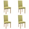 Dining Chairs 4 pcs Green Fabric