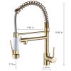 New Single Handle kitchen faucet with pull-down kitchen faucet Gold
