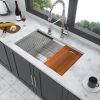 Single Bowl Undermount Workstation Kitchen Sink - 28"x19"x 10" Inch 16 Gauge Stainless Steel Deep Sink