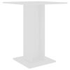 Bistro Table White 23.6"x23.6"x29.5" Engineered Wood