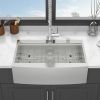 33 Drop in Farmhouse Sink Workstation - 33*22*10 Inch Kitchen Sink Stainless Steel 16 gauge Topmount Apron Front Kitchen Sink
