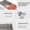 33 Drop in Farmhouse Sink Workstation - 33*22*10 Inch Kitchen Sink Stainless Steel 16 gauge Topmount Apron Front Kitchen Sink