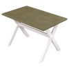 Farmhouse Rustic Wood Kitchen Dining Table with X-shape Legs
